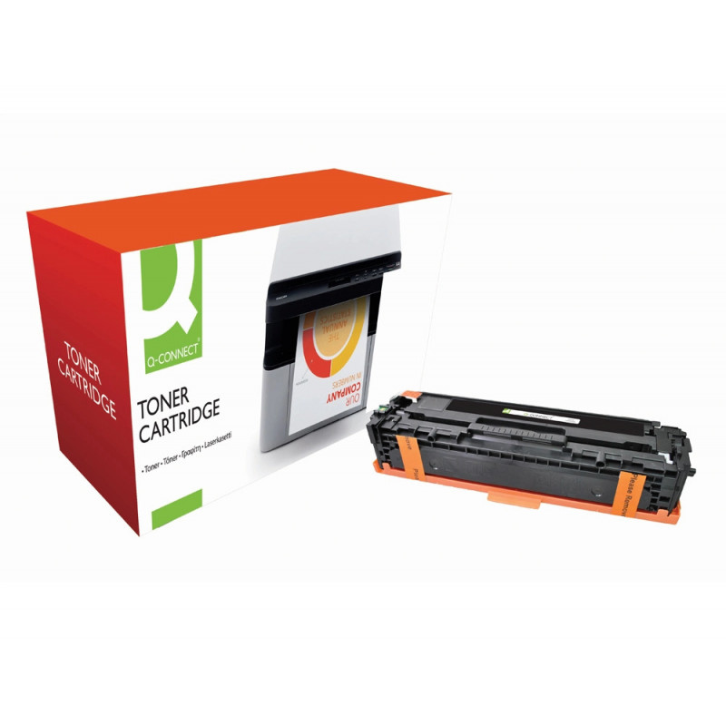 Toner laser q-connect compatible imprimantes hp ce320a couleur noir 2000p