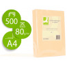 Papier couleur q-connect multifonction a4 80g/m2 unicolore crème ramette 500 feuilles