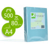 Papier couleur q-connect multifonction a4 80g/m2 unicolore celeste ramette 500 feuilles