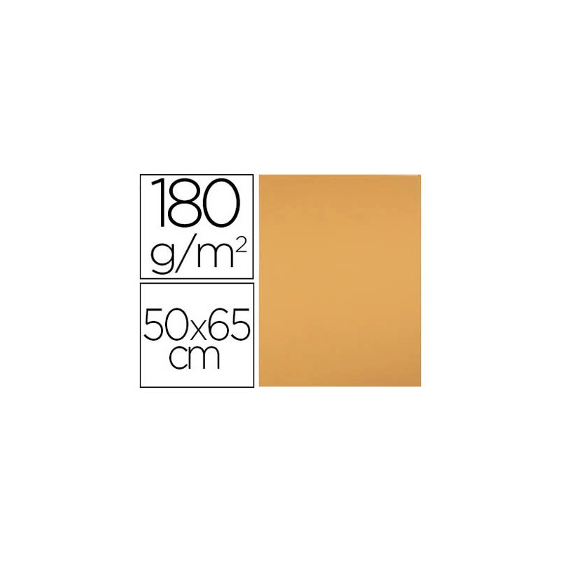Papier cartonne liderpapel 50x65cm 180gr coloris noisette paquet 25 feuilles