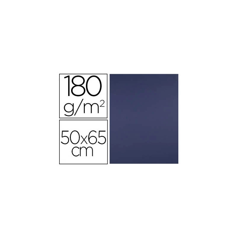 Papier cartonne liderpapel 50x65cm 180gr coloris bleu saphir