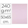 Papier cartonne liderpapel 50x65cm 240gr coloris rose paquet 25 feuilles