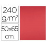 Papier cartonne liderpapel 50x65cm 240gr coloris rouge paquet 25 feuilles