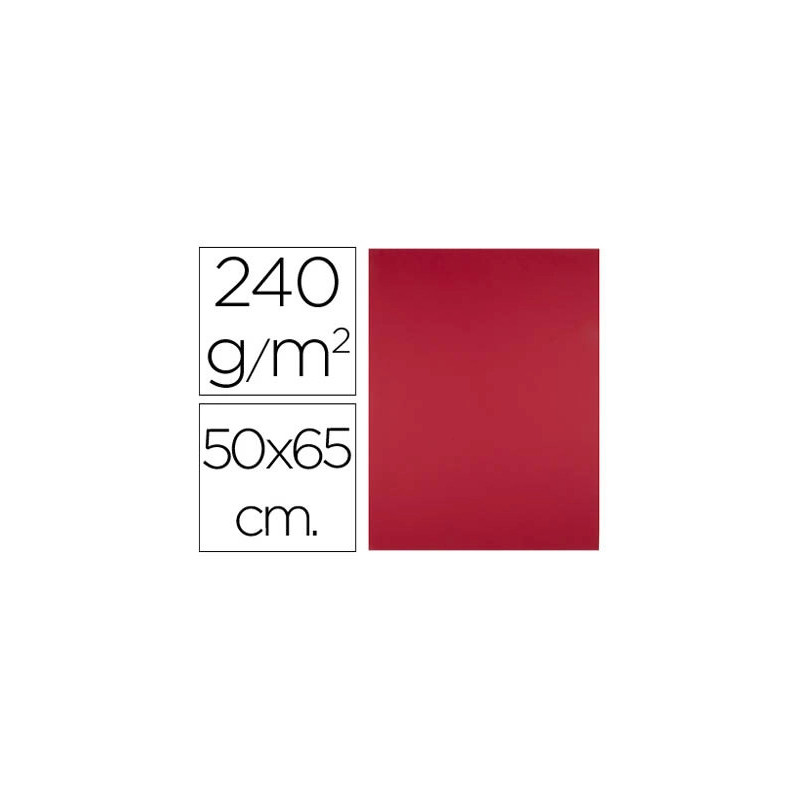 Papier cartonne liderpapel 50x65cm 240gr coloris rouge noel paquet 25 feuilles