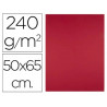 Papier cartonne liderpapel 50x65cm 240gr coloris rouge noel paquet 25 feuilles