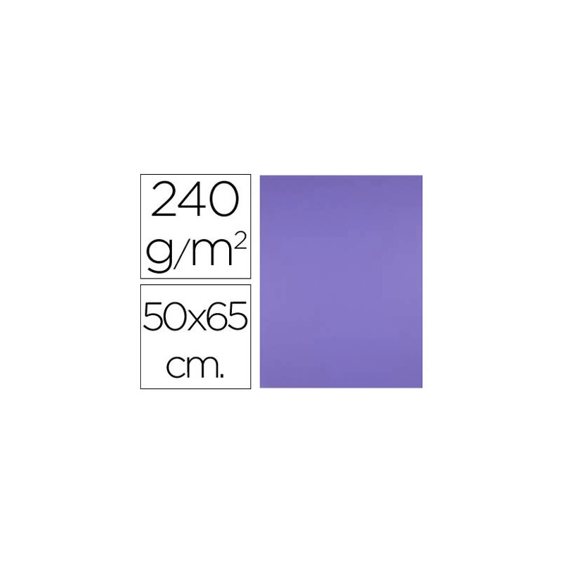 Papier cartonne liderpapel 50x65cm 240gr coloris pourpre paquet 25 feuilles