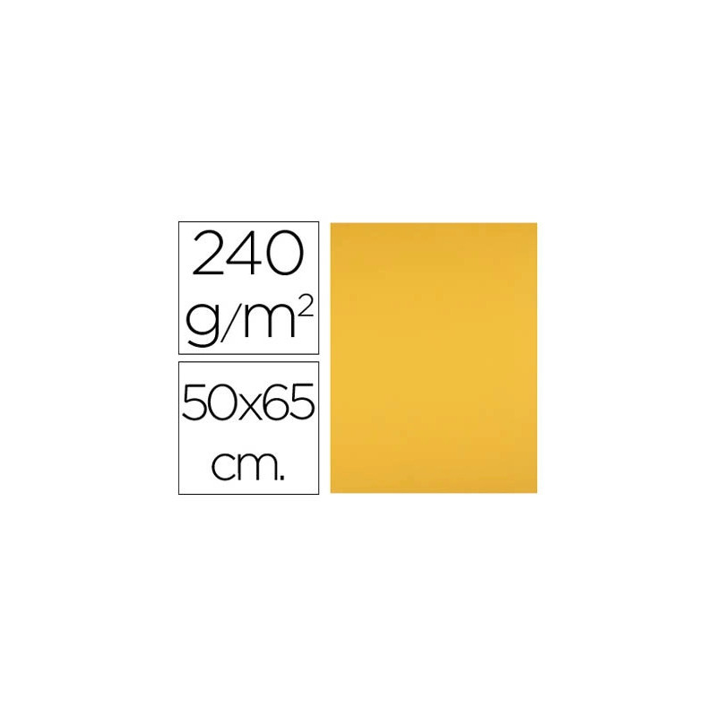 Papier cartonne liderpapel 50x65cm 240gr coloris vieil or paquet 25 feuilles
