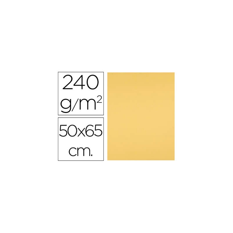 Papier cartonne liderpapel 50x65cm 240gr coloris or paquet 25 feuilles
