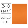 Papier cartonne liderpapel 50x65cm 240gr coloris orange paquet 25 feuilles