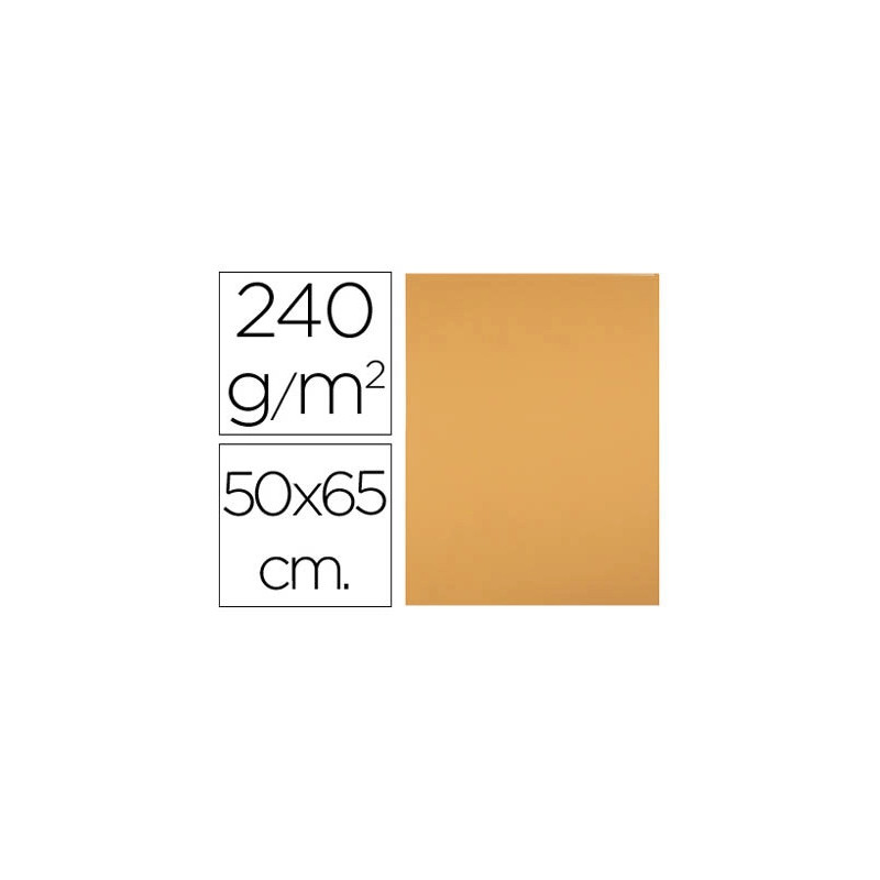 Papier cartonne liderpapel 50x65cm 240gr coloris noisette paquet 25 feuilles