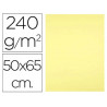 Papier cartonne liderpapel 50x65cm 240gr coloris jaune paquet 25 feuilles