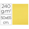 Papier cartonne liderpapel 50x65cm 240gr coloris jaune citron paquet 25 feuilles