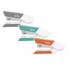 Agrafeuse bureau liderpapel 40x63x130mm 20 feuilles agrafes 26/6 coloris assortis gris corail turquoise