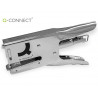 Pince à agrafer q-connect métallique 22x90x174mm 40f agrafes 24/6 et 26/6 coloris chromé