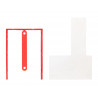 Relieur fasteneur q-connect d-clips plastique intérieur métallique pliable en tout sens coloris rouge boîte 100 unités
