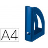 Porte-revues q-connect plastique grande capacité stabilité 2100 microns 250x80x320mm coloris bleu opaque