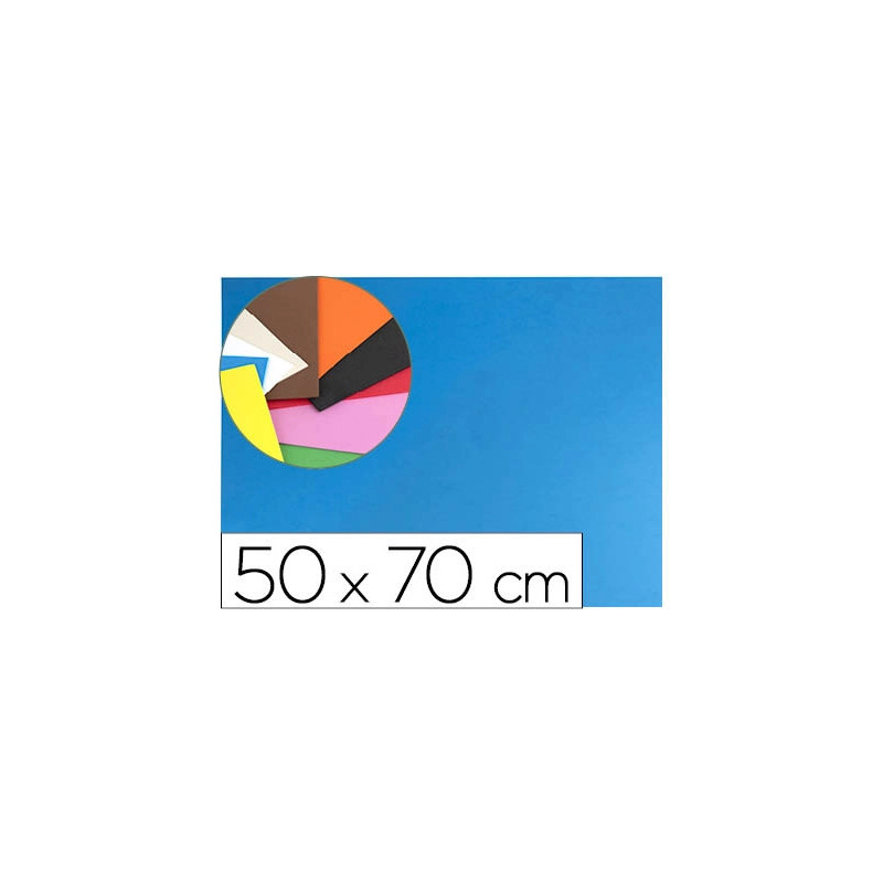 Plaque mousse liderpapel 50x70cm 60g/m2 épaisseur 1.5mm unicolore bleu