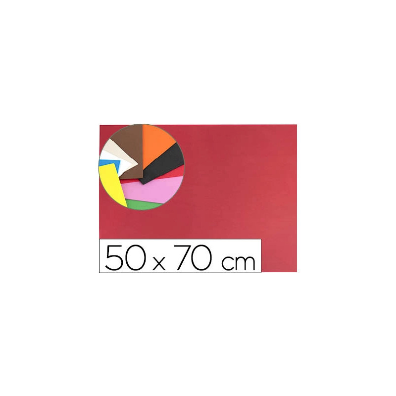 Plaque mousse liderpapel 50x70cm 60g/m2 épaisseur 1.5mm unicolore rouge