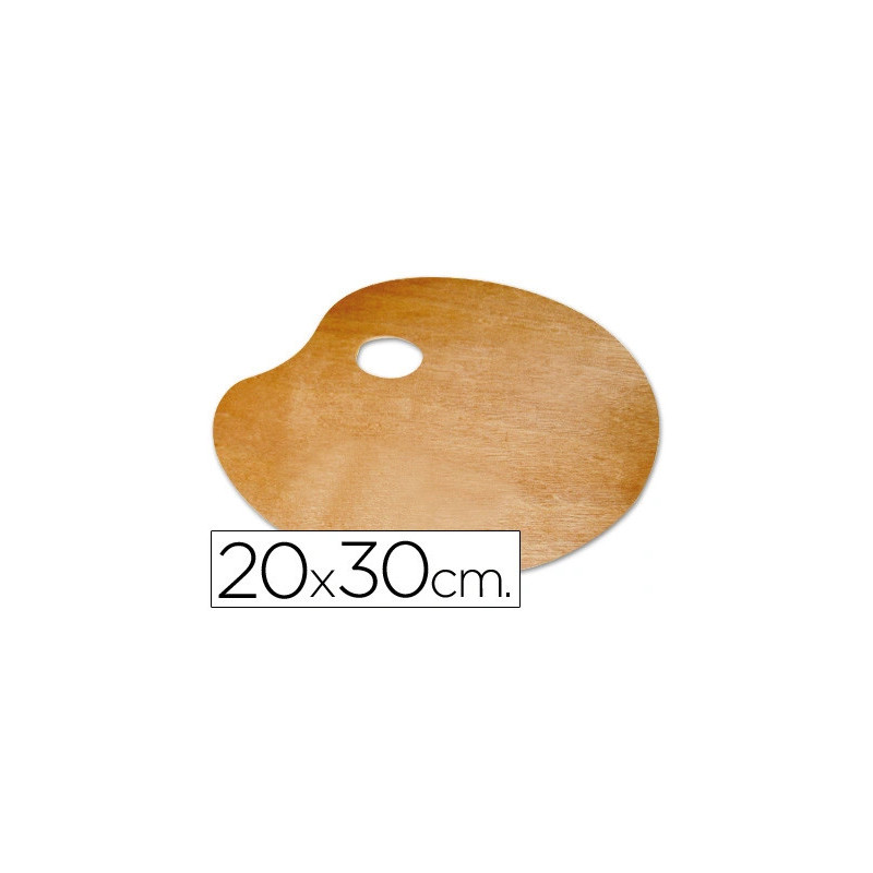 Palette de melange liderpapel bois ovale 20x30 cm grosseur 0,3 cm