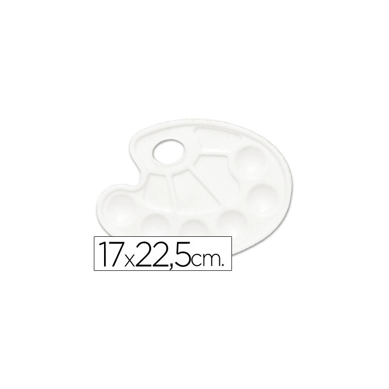 Palette de melange liderpapel plastique ovale 10 trous droitier 17x22,5cm