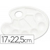 Palette de melange liderpapel plastique ovale 10 trous droitier 17x22,5cm