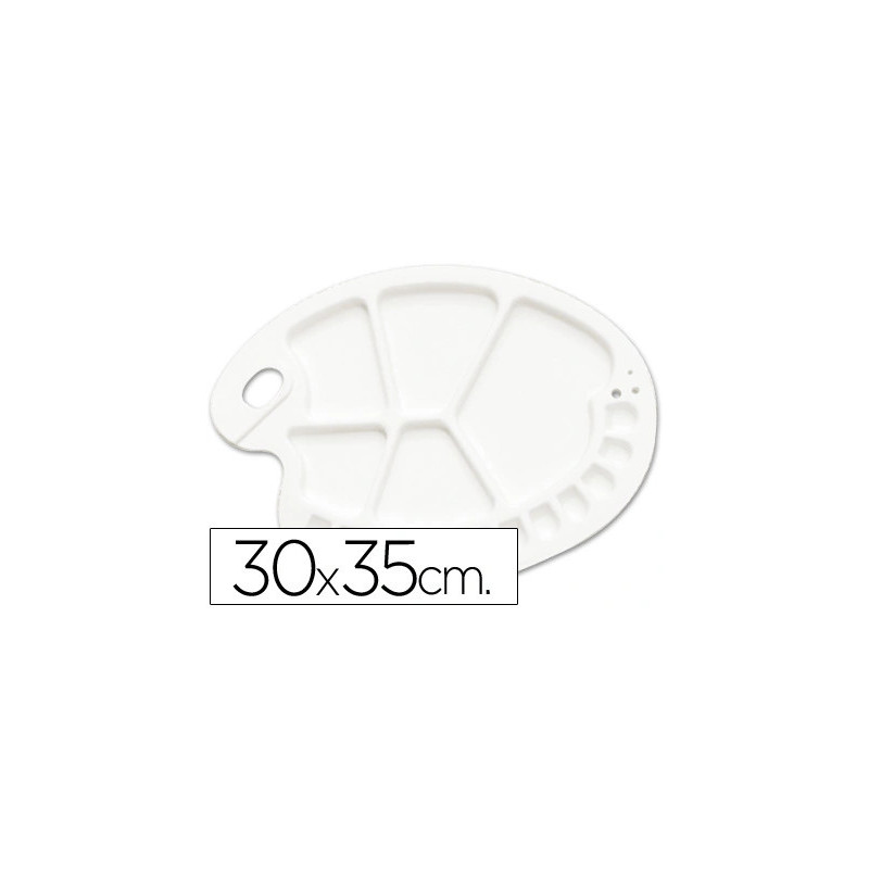 Palette liderpapel plastique ovale 17 trous droitier 30x35 cm