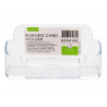 Porte-cartes de visite q-connect méthacrylate présentoir capacité 50/60 cartes 96x35x50mm coloris transparent