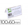 Chevalet q-connect porte-noms méthacrylate idéal système identification 100x60mm