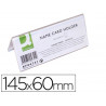 Chevalet q-connect porte-noms méthacrylate idéal système identification 145x60mm