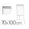 Chevalet conférence q-connect tableau magnétique 85x60cm cadre plastique pince bloc papier auget porte-marqueurs