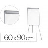Chevalet conférence q-connect tableau laminé 85x60cm cadre plastique pince bloc papier auget porte-marqueurs