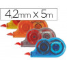 Correcteur q-connect dévidoir mini ruban 4.2mmx5m application frontale réécriture immédiate coloris assortis boîte 28u