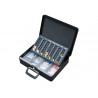 Caisse monnaie q-connect structure acier 0.8mm épaisseur plateau amovible espace billets 370x110x290mm coloris noir