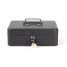 Caisse monnaie q-connect structure acier 0.8mm épaisseur plateau amovible espace billets 250x180x90mm coloris noir