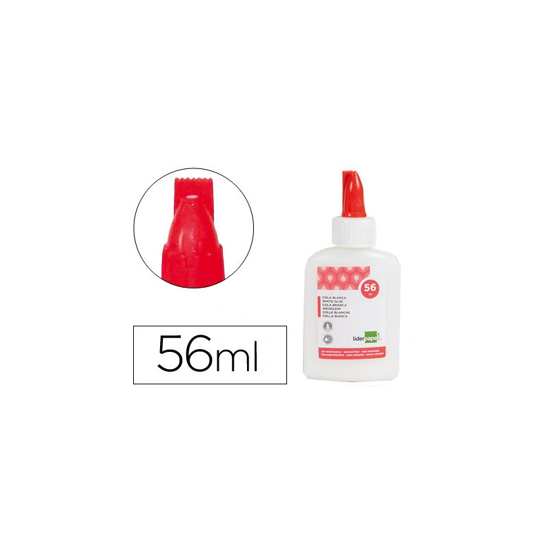 Colle vinylique liderpapel blanche travaux manuels papier autres matériaux rapide adhérence sans solvant pot 56ml