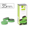 Aimant q-connect diamètre 35mm affichage signalisation toutes surfaces métalliques coloris vert boîte 10 unités