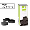 Aimant q-connect diamètre 25mm affichage signalisation toutes surfaces métalliques coloris noir boîte 10 unités