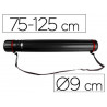 Porte-plans liderpapel plastique bandoulière 75cm extensible 125cm diamètre 9cm coloris noir