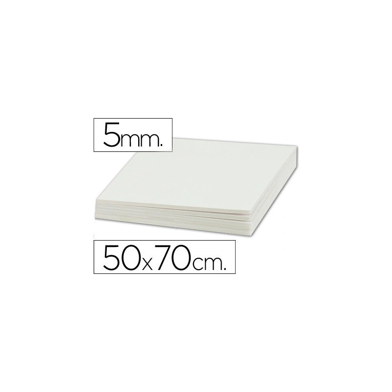 Carton entrecolle liderpapel 50x70cm epaisseur 5mm unicolore blanc