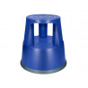 Tabouret q-connect plastique roues caoutchouc rétractables 2 niveaux base 44cm hauteur 43cm poids 2.9kg coloris bleu