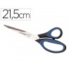 Ciseaux bureau q-connect soft acier inoxydable 215mm anneaux caoutchouc larges blister de sécurité