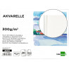 Bloc dessin liderpapel aquarelle encollé papier grain moyen lisse 300g/m2 format a4 297x210mm 20f