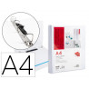 Classeur kangourou liderpapel 4 anneaux 16mm 283x320mm document a4 plastique dos 28mm coloris blanc