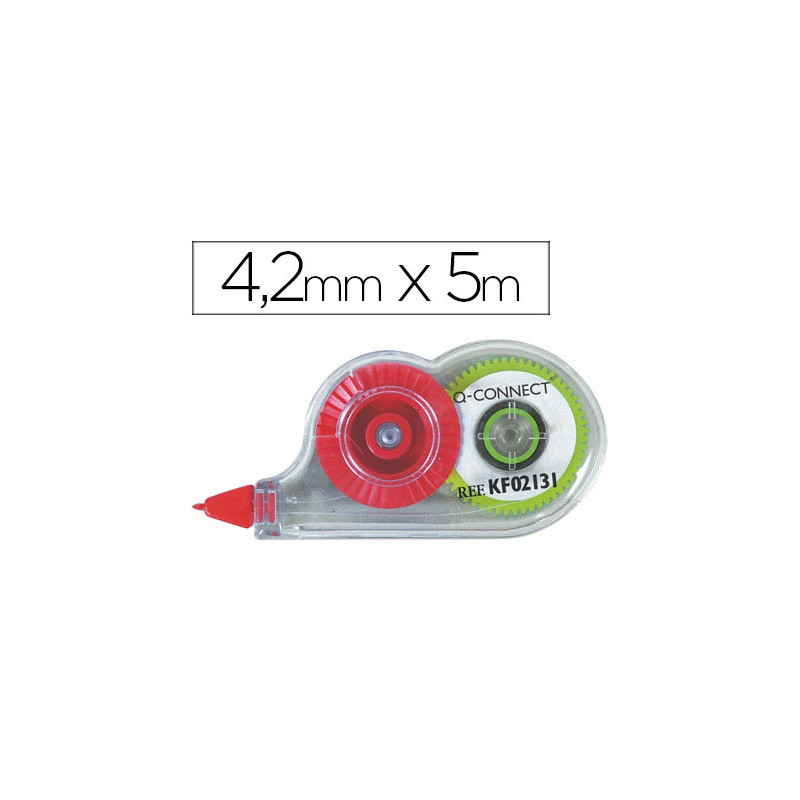 Correcteur q-connect dévidoir mini ruban 4.2mmx5m application frontale réecriture immédiate blister