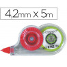 Correcteur q-connect dévidoir mini ruban 4.2mmx5m application frontale réecriture immédiate blister
