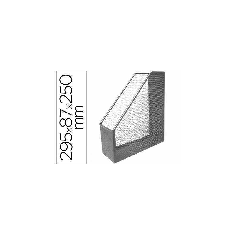 Porte-revues q-connect métal mesh maille métallique 250x79x289mm coloris argent