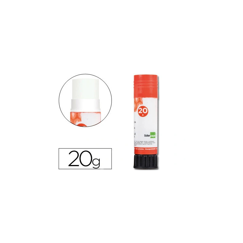 Colle blanche liderpapel adhésif haute qualité glissement maximum séchage instantané utilisation scolaire bâton 20g