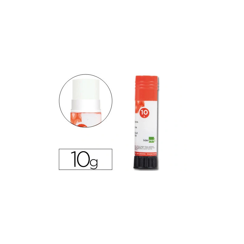 Colle blanche liderpapel adhésif haute qualité glissement maximum séchage instantané utilisation scolaire bâton 10g