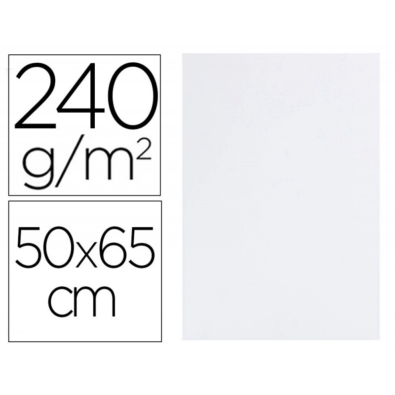Papier cartonné liderpapel dessin travaux manuels 240g/m2 50x65cm unicolore blanc