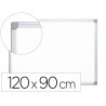 Tableau q-connect laqué magnétique cadre aluminium idéal collèges bureaux inclus accessoires fixation mur 120x90cm